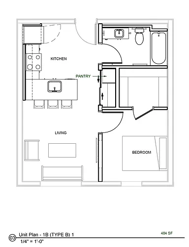 Floor plan One-Bedroom