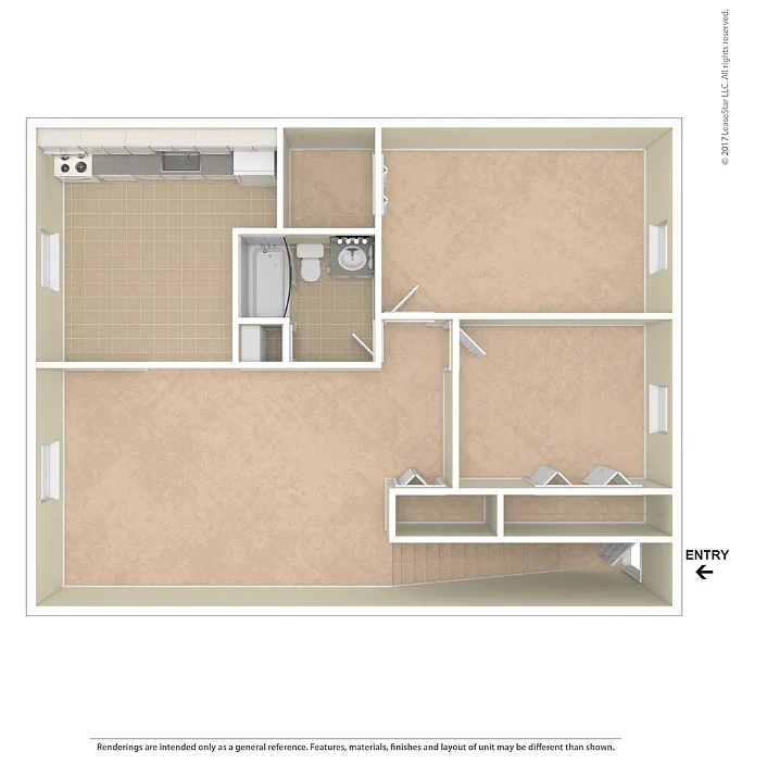 Floor plan Coventry Two Bedroom Upper