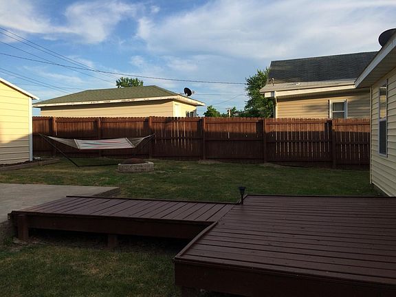 Fenced backyard
