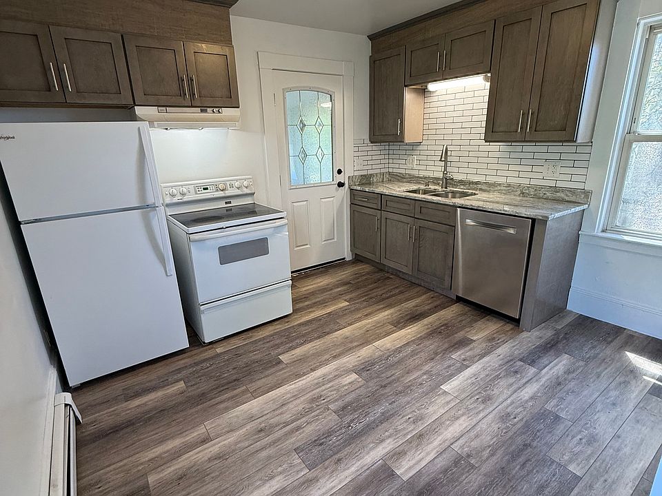 Bright kitchen off sun porch entry way