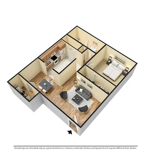 Floor plan 1 Bedroom