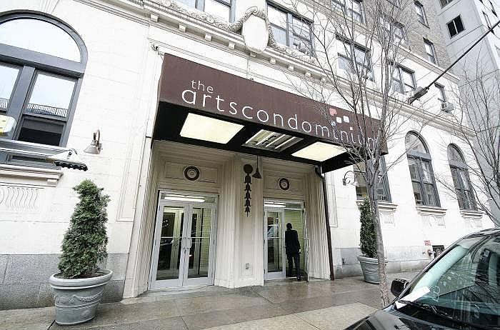 front of Arts Condominium