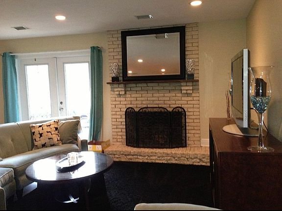 Living area with fireplace/open floor plan