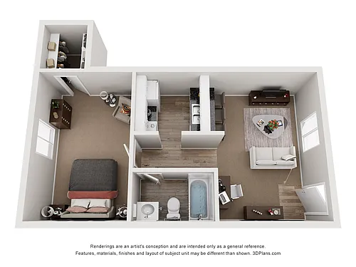 Floor plan 1 Bedroom