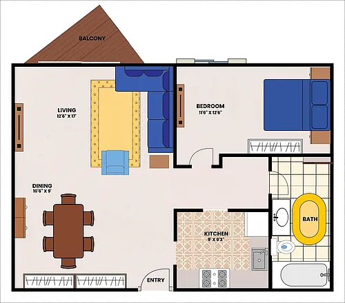 Floor plan 1 Bedroom
