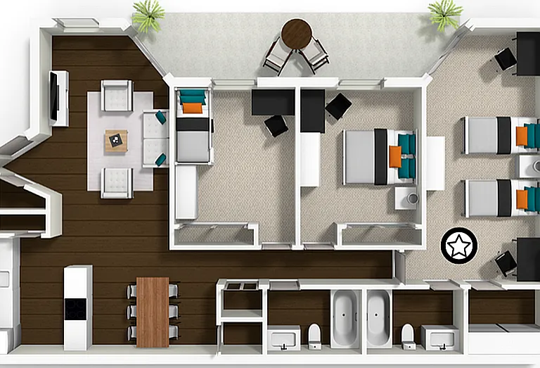 Explore ILP The Flat XL Suite Floorplan Explore ILP The Flat XL Suite Floorplan