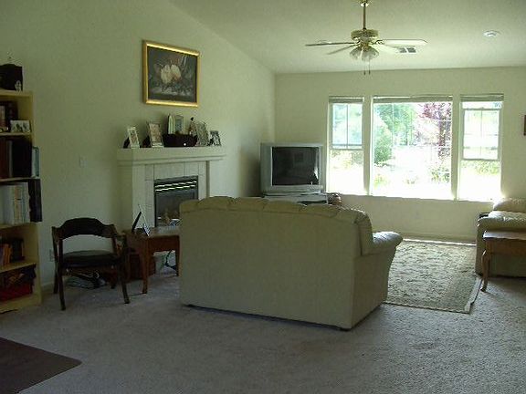Vaulted Great room with Gas Fireplace