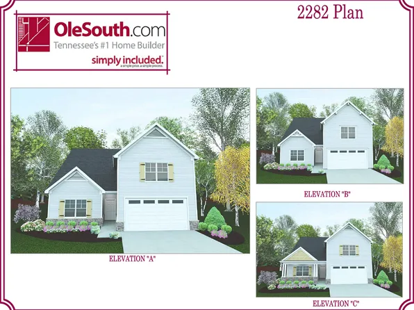 2282 Elevation ABC Plan, Evergreen Farms