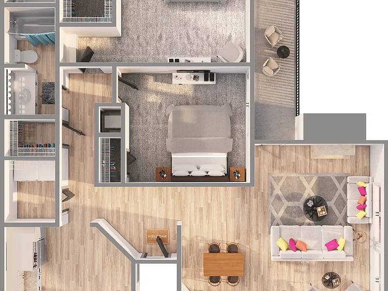 C235370_EnclaveatBearCreek_3DFP_2B2B_B3_1096sqft C235370_EnclaveatBearCreek_3DFP_2B2B_B3_1096sqft