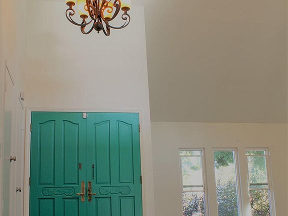 East-facing front entrance and windows to bring good luck to