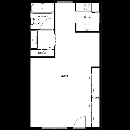 Floor plan Studio A