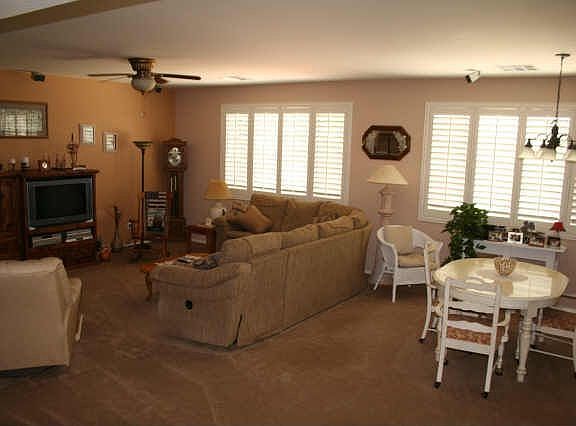 Enormous Great Room with Dining.  Plantation Shutters Throughout