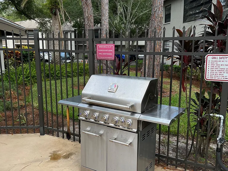 BBQ grill at pool clubhouse available to residents
