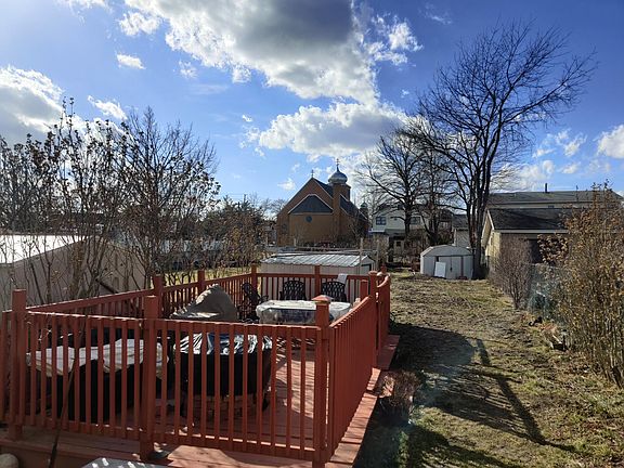 Backyard w/ deck, fire pit and 200 foot lot