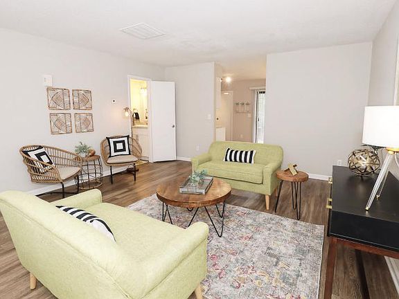 Inviting living space with faux hardwood flooring