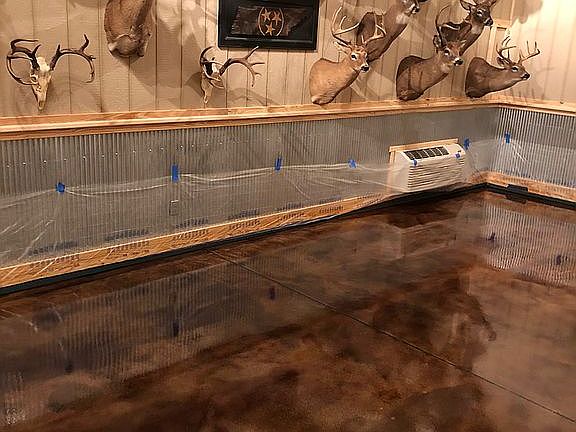 Man cave in detached garage