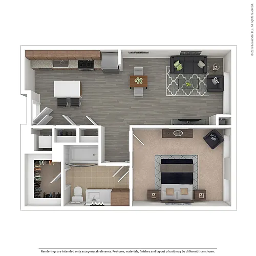Floor plan A01.4 - 1 bed/1 bath