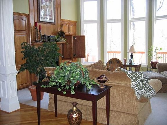2 story family/living room looking from front door