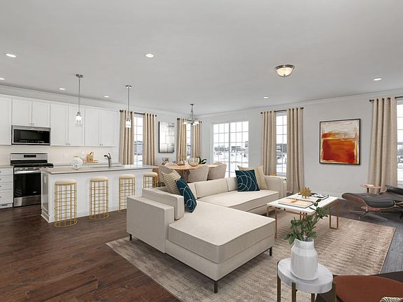 Open-concept floor plan