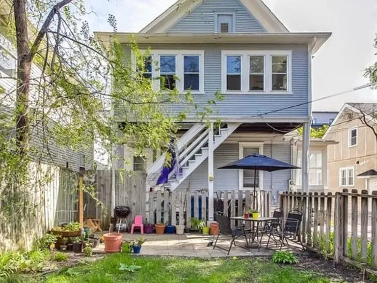 fenced backyard