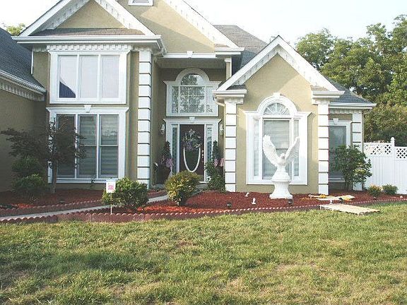 front entrance with eagle statue