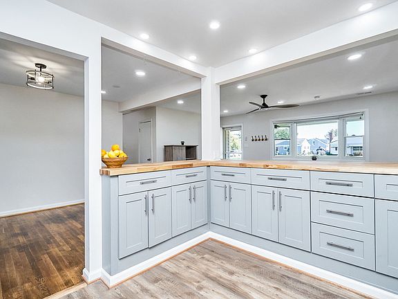 Renovated kitchen with open floor plan
