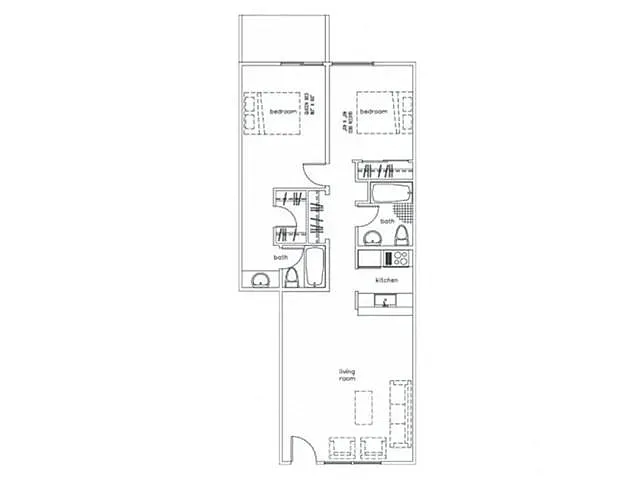 Floor plan 1x1R-638
