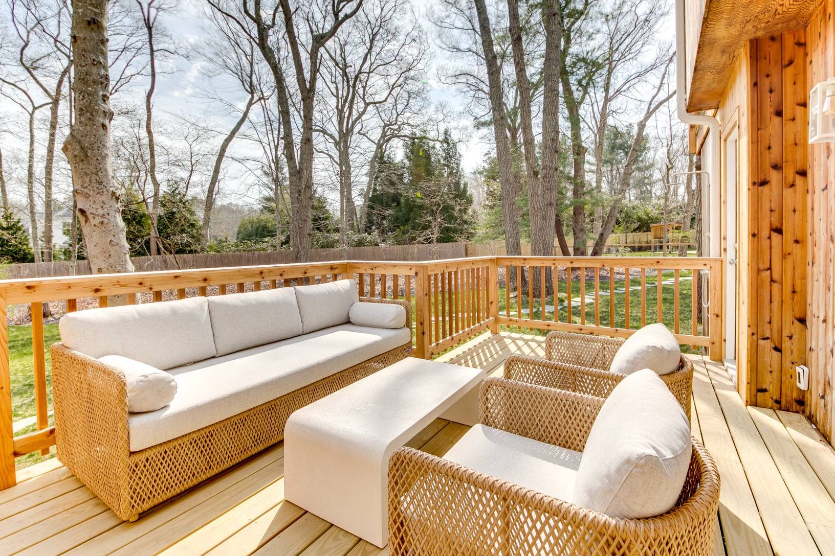  Deck off ground floor bedroom with sauna 
