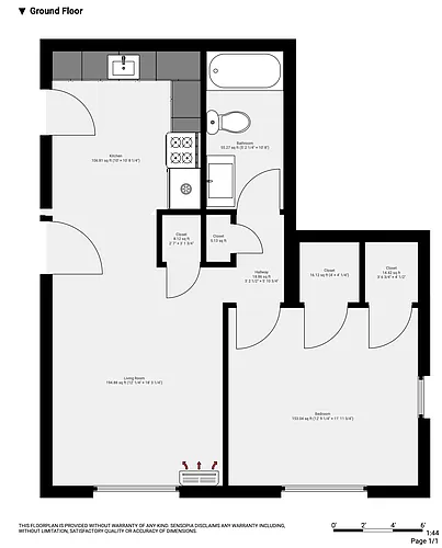 Floor plan 1st floor corner unit