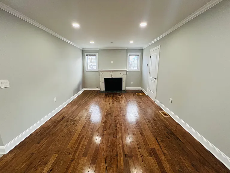 Living room with working gas fireplace