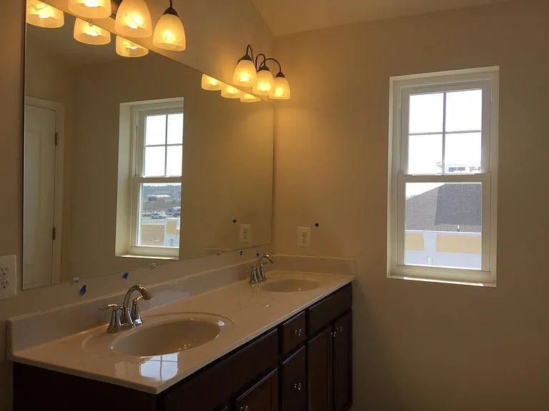 master bathroom with double sinks