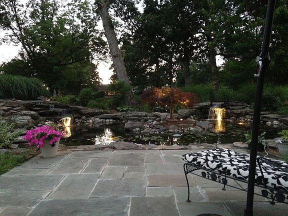 Gorgeous pond and patio