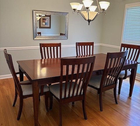 Large dining room for family and guests
