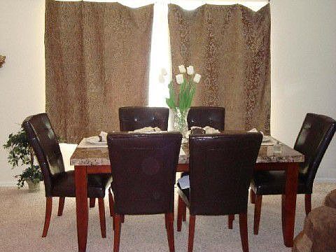 Bright sunny dining area