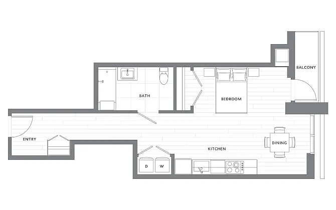 Floor plan Studio ADA S5