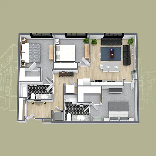 Floor plan E01-A3/2: The Quintus