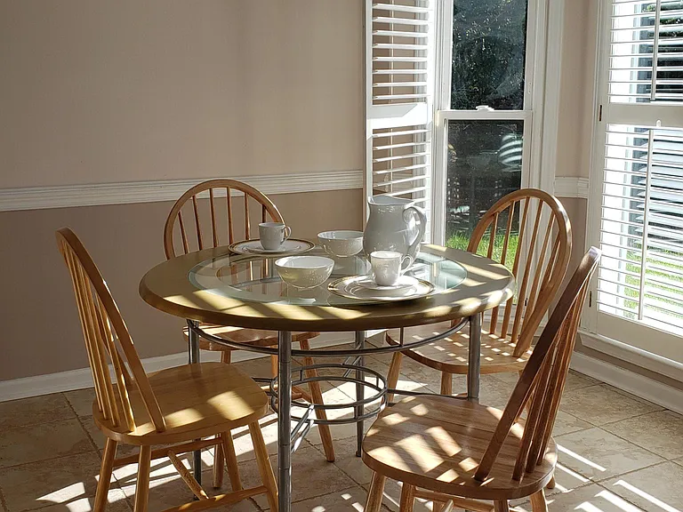 Breakfast nook with wonderful natural light