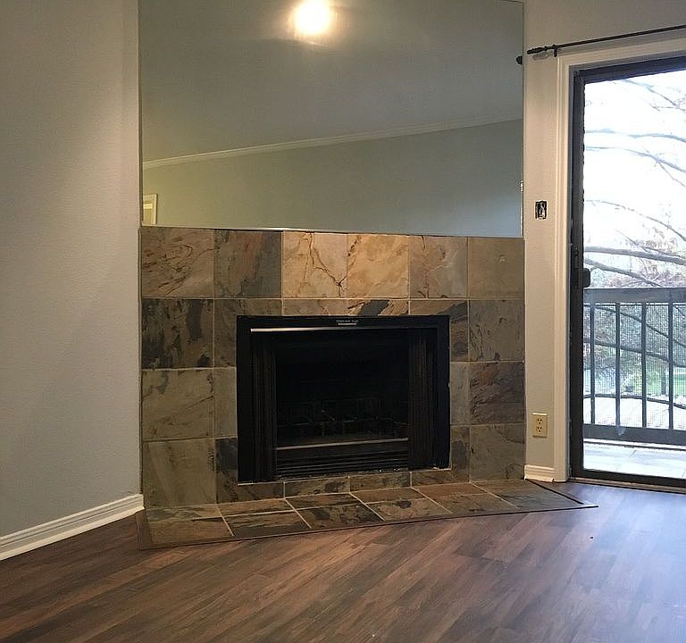 Wood burning fireplace