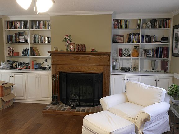 LR - Fireplace /Bookshelves