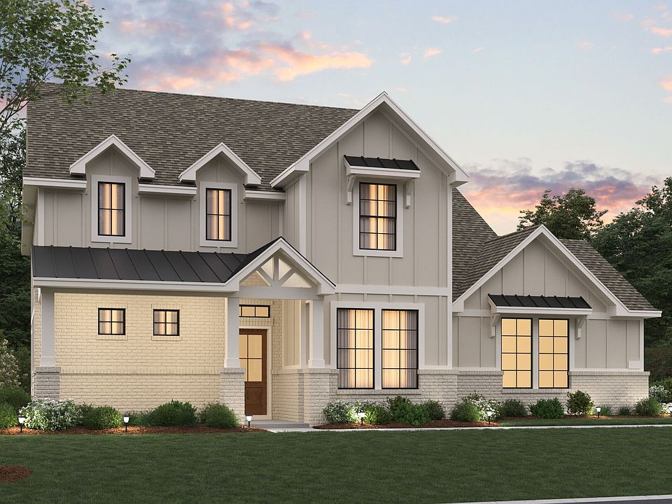 Zacate Farmhouse Elevation with Sideload Garage