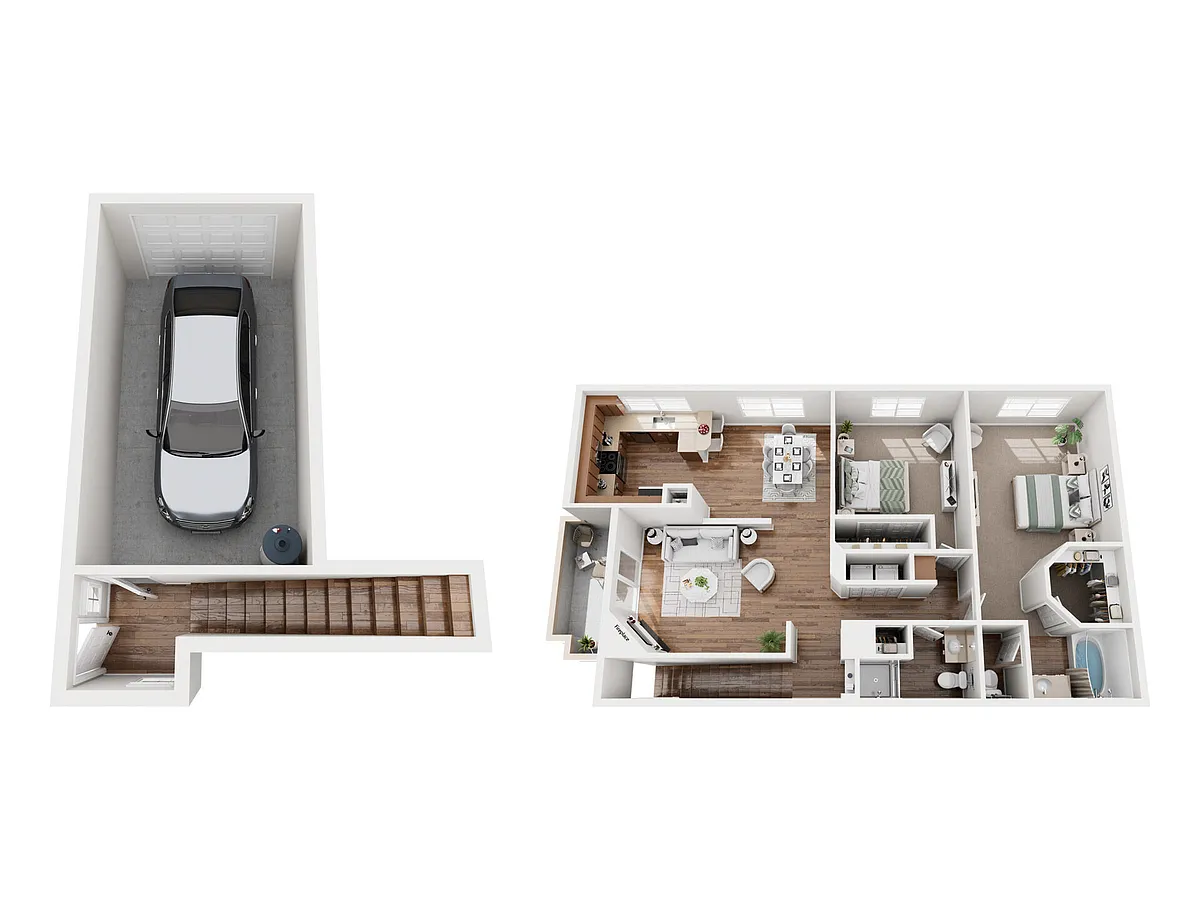 Floor plan 2x2 B - Prev Reno