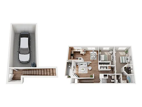 Floor plan 2x2 B - Reno