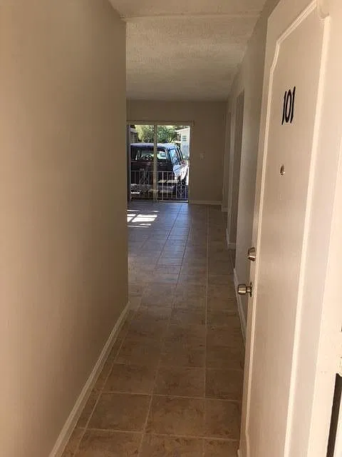 Entrance to unit