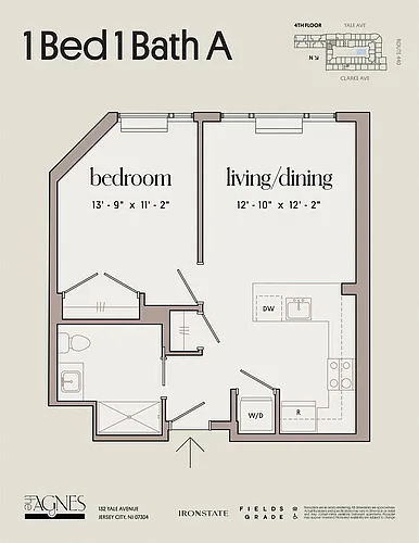 Floor plan 1 Bed 1 Bath A