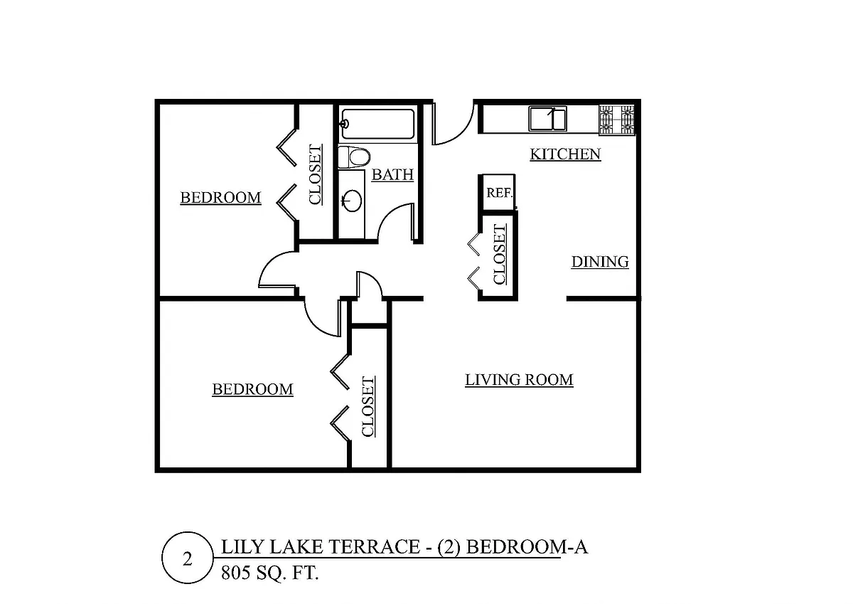 Floor plan Two Bedroom A