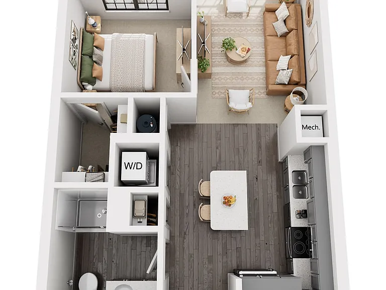 1-Bedroom 1-Bathroom | 677 sqft 1-Bedroom 1-Bathroom | 677 sqft