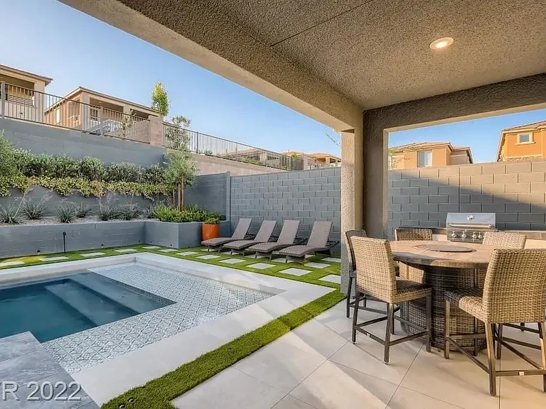 Outside pool and patio.