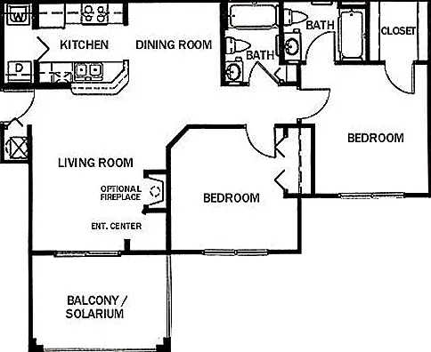 Plantation Park - The NoDa W/Patio - 2 Beds - 2 Baths - 923 Sq. ft.