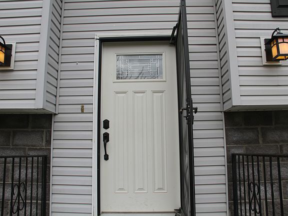 new mission-style storm door and screen door