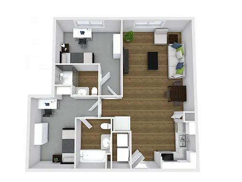 Floor plan 2x2 Private